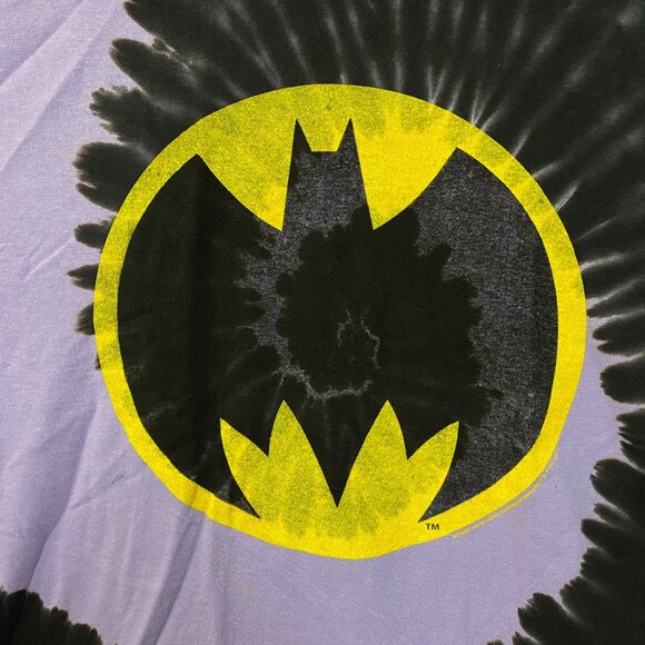 DC Batman Logo Graphic Design Tie Dye T-Shirt Large - Picture 2 of 5
